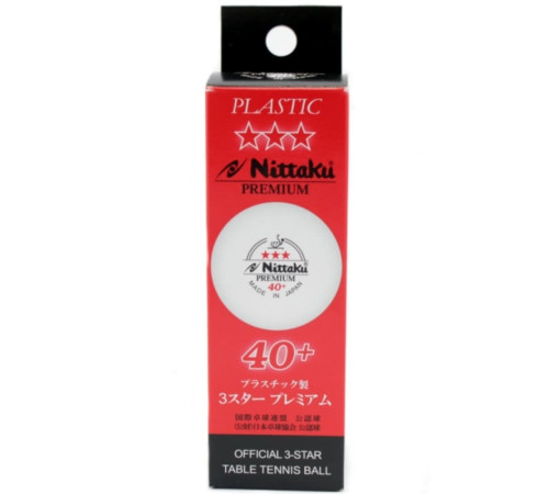 М'ячи для настільного тенісу Nittaku Premium 40+ 3*