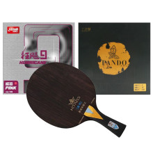 Збірна ракетка 729 Ebony Black wood FL ( Hurricane 9 Pink + PANDO)