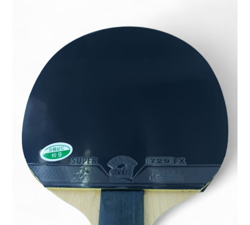Ракетка 729 Very 6 green + black rubber (carbon blade)