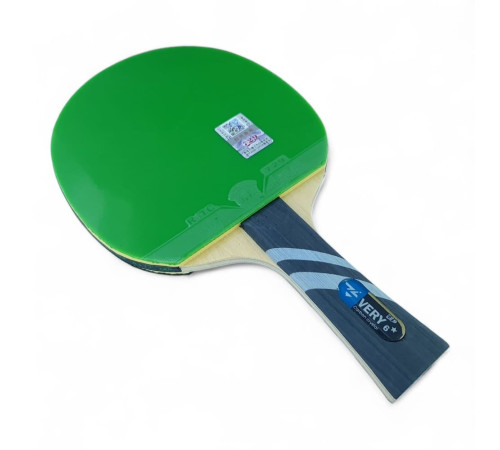 Ракетка 729 Very 6 green + black rubber (carbon blade)