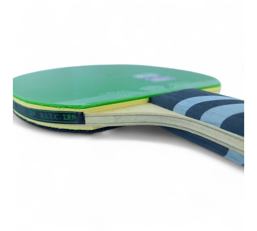 Ракетка 729 Very 6 green + black rubber (carbon blade)