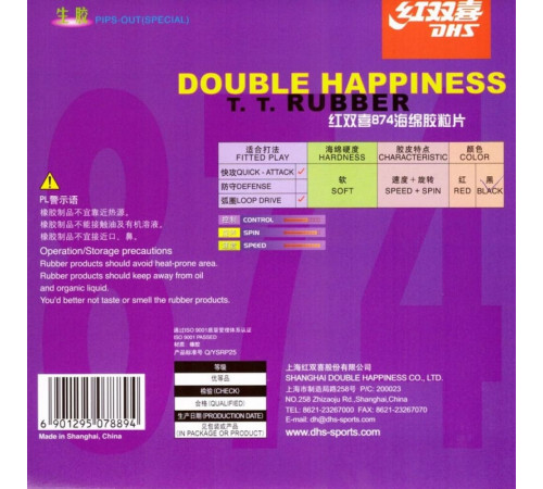 Накладка DHS 874