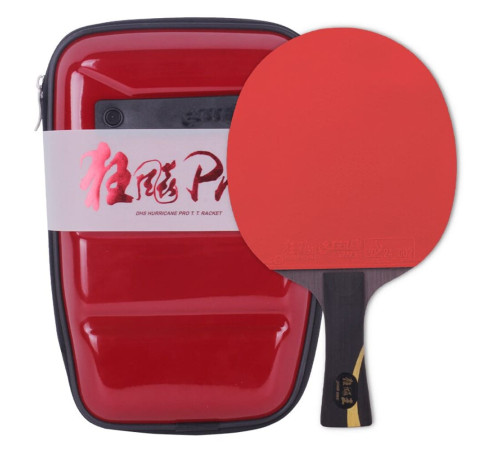 Ракетка DHS HURRICANE PRO HP02 + м'ячі для настільного тенісу DHS ITTF WTT Ball 40+ мм 3* у ПОДАРУНОК!